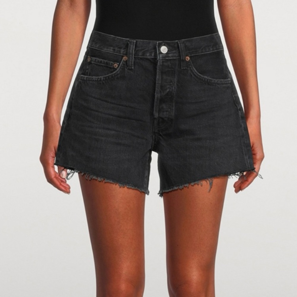Agolde Black Jean Shorts